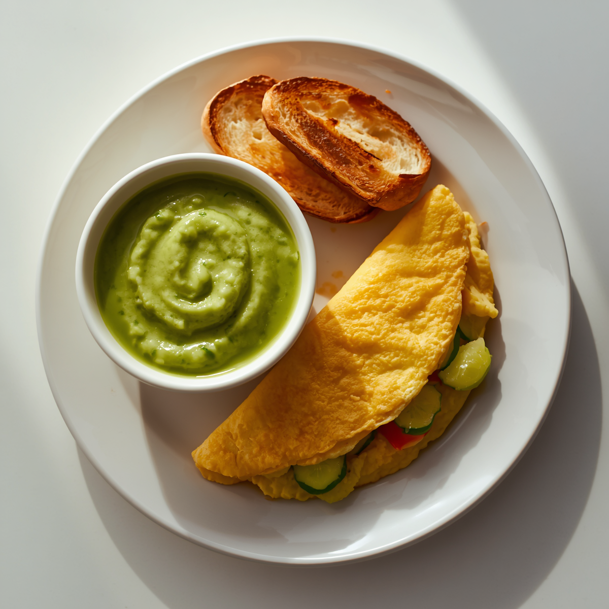 Gaspacho et omelette